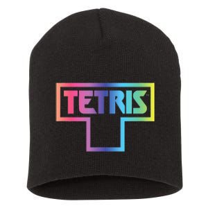 Tetris Color Fade Logo Short Acrylic Beanie