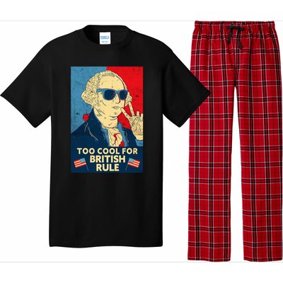 Too Cool For British Rule George Washington 4th Of July Pajama Set