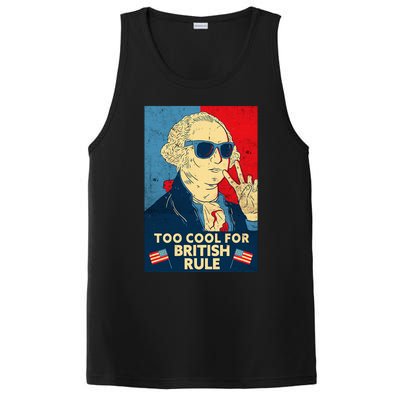 Too Cool For British Rule George Washington 4th Of July PosiCharge Competitor Tank