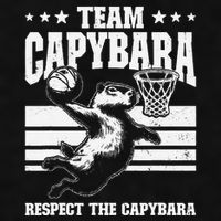 Team Capybara Funny Retro Rodent Capybara Playing Ladies PosiCharge Tri-Blend Wicking Tank