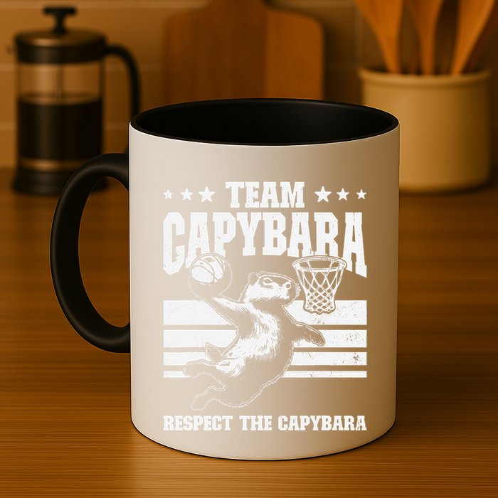 Team Capybara Funny Retro Rodent Capybara Playing Mug