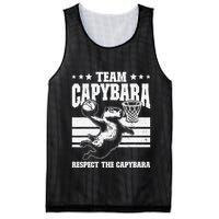 Team Capybara Funny Retro Rodent Capybara Playing Mesh Reversible Basketball Jersey Tank
