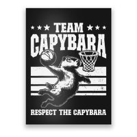 Team Capybara Funny Retro Rodent Capybara Playing Poster