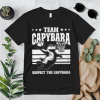 Team Capybara Funny Retro Rodent Capybara Playing Premium T-Shirt