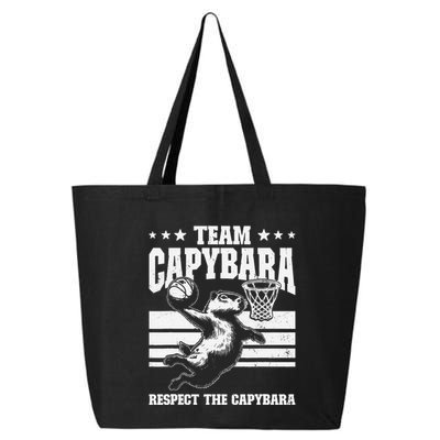 Team Capybara Funny Retro Rodent Capybara Playing 25L Jumbo Tote