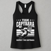 Team Capybara Funny Retro Rodent Capybara Playing Womens Tank Top