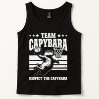 Team Capybara Funny Retro Rodent Capybara Playing Tank Top
