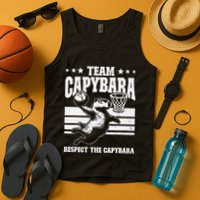 Team Capybara Funny Retro Rodent Capybara Playing Tank Top