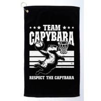 Team Capybara Funny Retro Rodent Capybara Playing Golf Towel