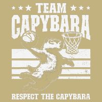 Team Capybara Funny Retro Rodent Capybara Playing Hoodie