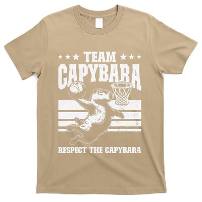 Team Capybara Funny Retro Rodent Capybara Playing T-Shirt