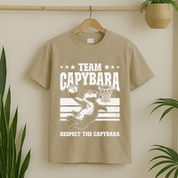 Team Capybara Funny Retro Rodent Capybara Playing T-Shirt