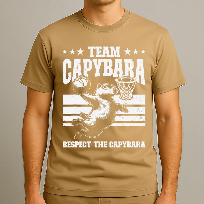 Team Capybara Funny Retro Rodent Capybara Playing T-Shirt