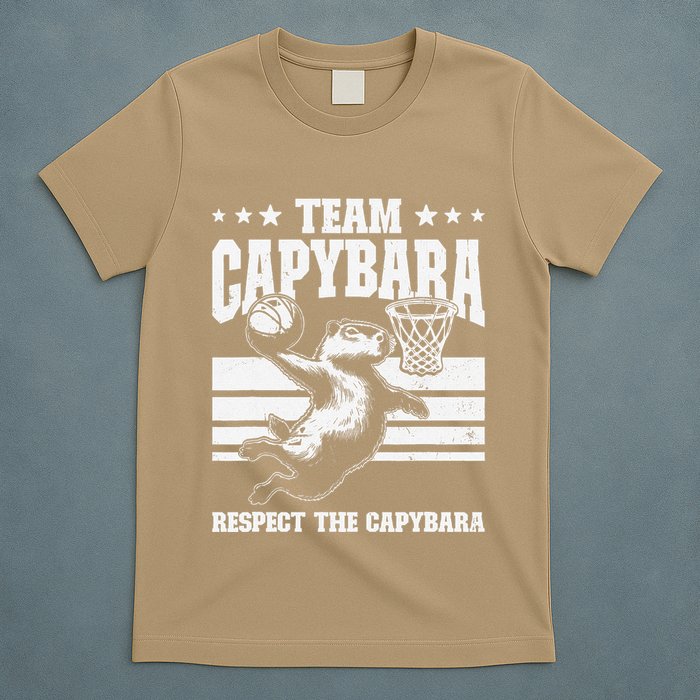Team Capybara Funny Retro Rodent Capybara Playing T-Shirt