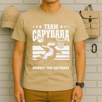 Team Capybara Funny Retro Rodent Capybara Playing T-Shirt
