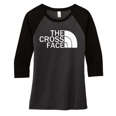 The Cross Face Wrestling funny sport lover Women's Tri-Blend 3/4-Sleeve Raglan Shirt