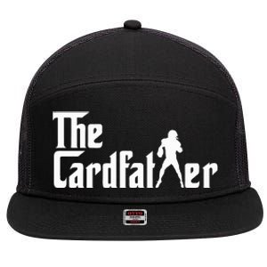 The Cardfather Funny Football Card Collector Trading Cards 7 Panel Mesh Trucker Snapback Hat