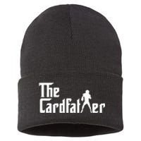 The Cardfather Funny Football Card Collector Trading Cards Sustainable Knit Beanie