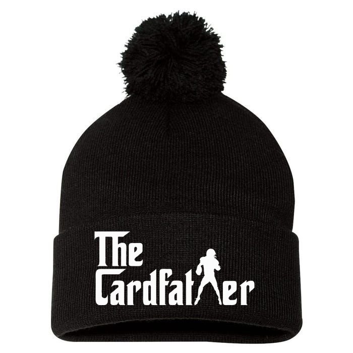 The Cardfather Funny Football Card Collector Trading Cards Pom Pom 12in Knit Beanie