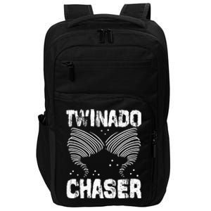 Twinado Chaser Funny Mom Dad Twin Parents Impact Tech Backpack