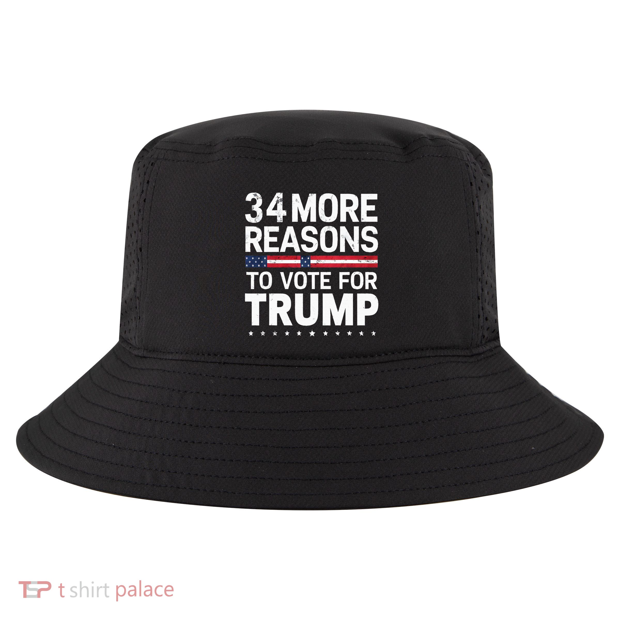 Trump Convicted Felon 34 More Reasons To Vote Cool Comfort Performance Bucket Hat