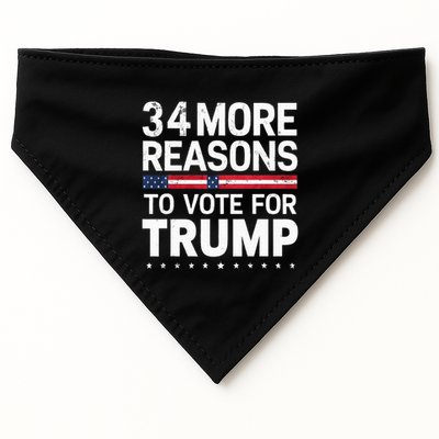 Trump Convicted Felon 34 More Reasons To Vote USA-Made Doggie Bandana
