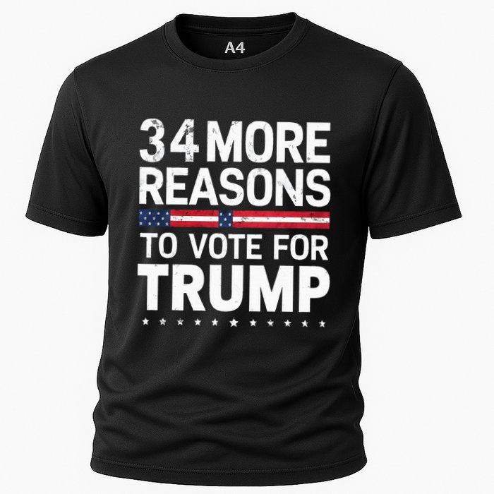 Trump Convicted Felon 34 More Reasons To Vote Cooling Performance Crew T-Shirt