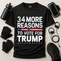 Trump Convicted Felon 34 More Reasons To Vote Cooling Performance Crew T-Shirt