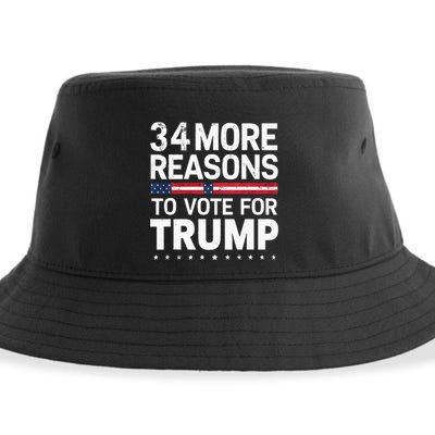 Trump Convicted Felon 34 More Reasons To Vote Sustainable Bucket Hat