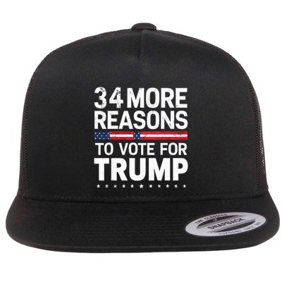 Trump Convicted Felon 34 More Reasons To Vote Flatbill Hat