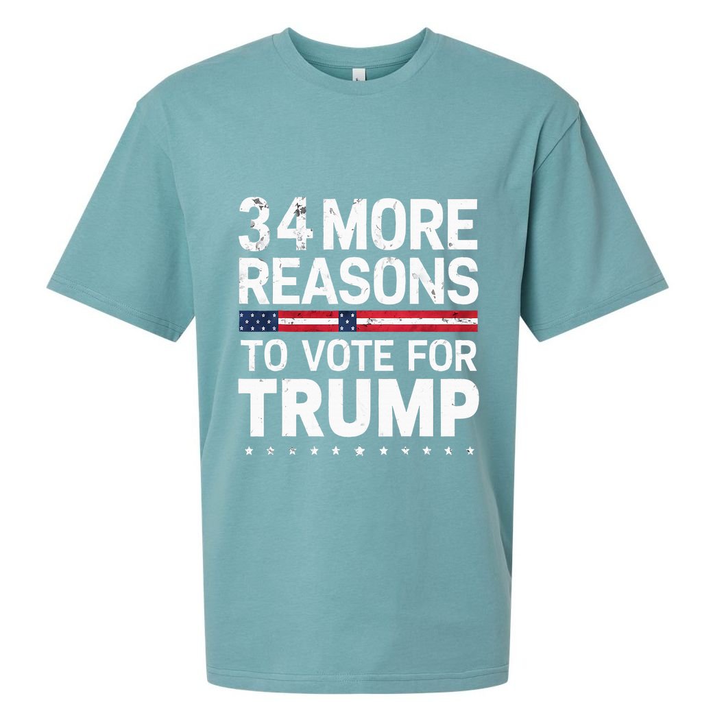 Trump Convicted Felon 34 More Reasons To Vote Sueded Cloud Jersey T-Shirt