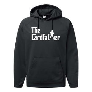 The Cardfather Funny Football Card Collector Trading Cards Performance Fleece Hoodie