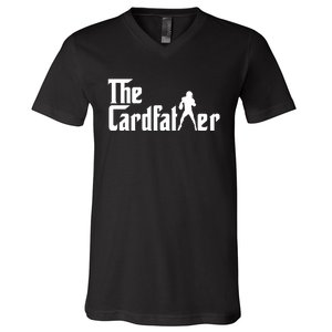 The Cardfather Funny Football Card Collector Trading Cards V-Neck T-Shirt