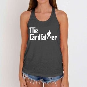 The Cardfather Funny Football Card Collector Trading Cards Women's Knotted Racerback Tank