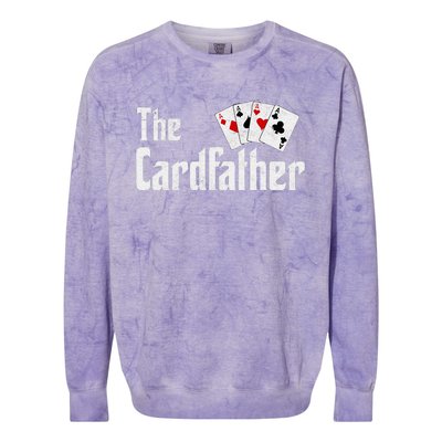 The Card Father Poker Game Cards Colorblast Crewneck Sweatshirt