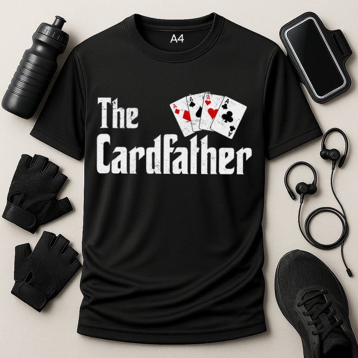 The Card Father Poker Game Cards Cooling Performance Crew T-Shirt
