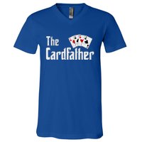 The Card Father Poker Game Cards V-Neck T-Shirt