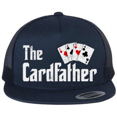 The Card Father Poker Game Cards Flat Bill Trucker Hat