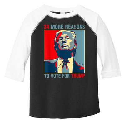 Trump Convicted Felon 34 More Reasons To Vote For Trump Toddler Fine Jersey T-Shirt