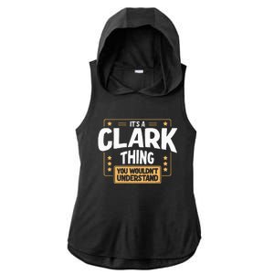 Team Clark Family Member Ladies PosiCharge Tri-Blend Wicking Draft Hoodie Tank