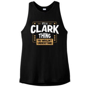 Team Clark Family Member Ladies PosiCharge Tri-Blend Wicking Tank