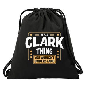 Team Clark Family Member Drawstring Bag