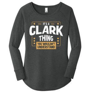 Team Clark Family Member Women's Perfect Tri Tunic Long Sleeve Shirt