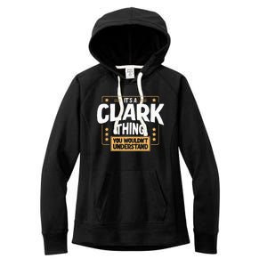 Team Clark Family Member Women's Fleece Hoodie