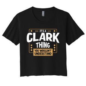 Team Clark Family Member Women's Crop Top Tee