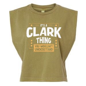 Team Clark Family Member Garment-Dyed Women's Muscle Tee