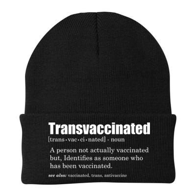 Transvaccinated Classic Funny Definition Meaning Knit Cap Winter Beanie