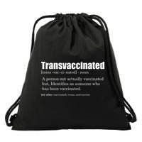 Transvaccinated Classic Funny Definition Meaning Drawstring Bag