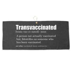 Transvaccinated Classic Funny Definition Meaning Large Microfiber Waffle Golf Towel