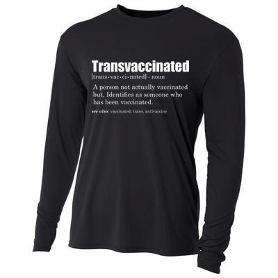 Transvaccinated Classic Funny Definition Meaning Cooling Performance Long Sleeve Crew